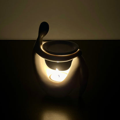 CERAMIC ESSENTIAL OIL BURNER + 2 ESSENTIAL OIL BLENDS SET